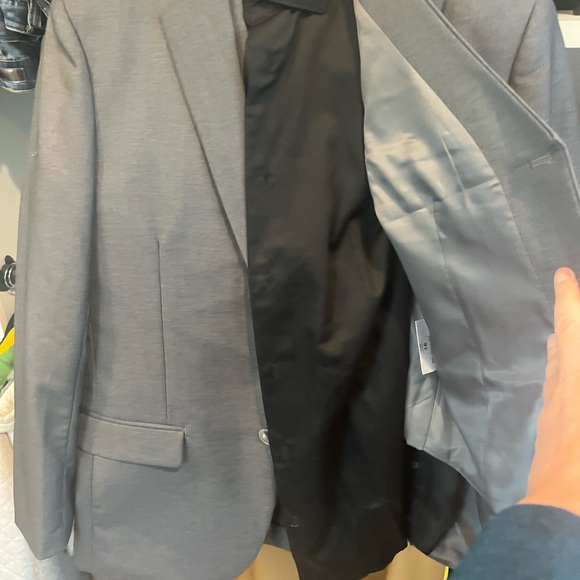 Boys three piece suit with black dress shirt - Picture 2 of 3